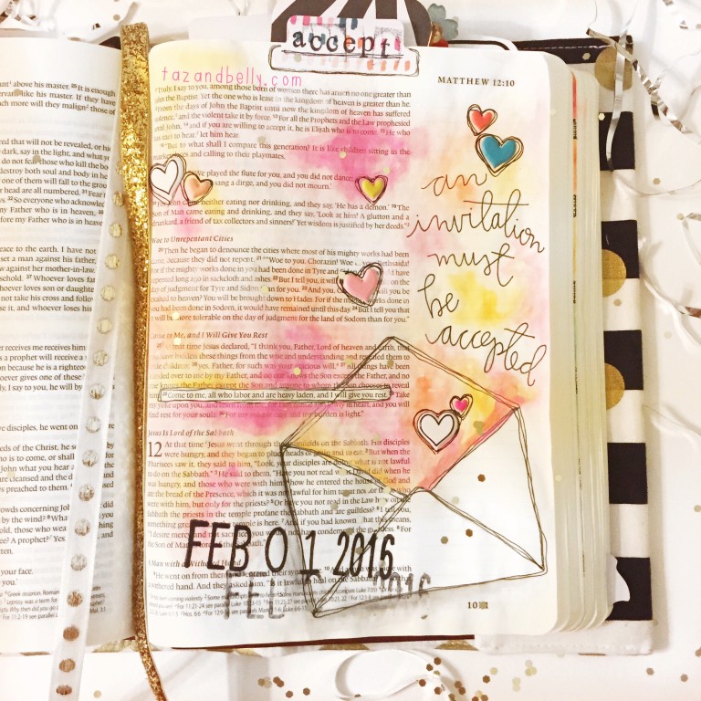 Bible Journaling Update - Taz and Belly