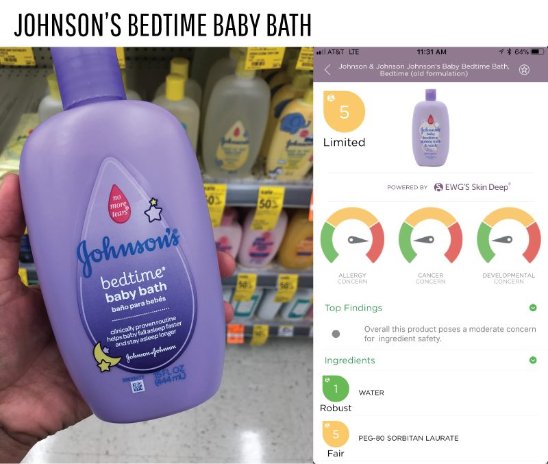 ewg johnson and johnson baby shampoo